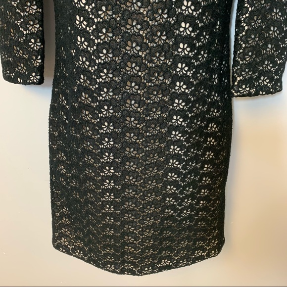 Diane Von Furstenberg Sarita Acorn Black Lace  Dress Size 2 - Picture 8 of 9